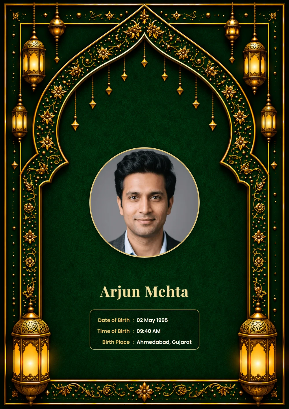 Royal Green biodata template