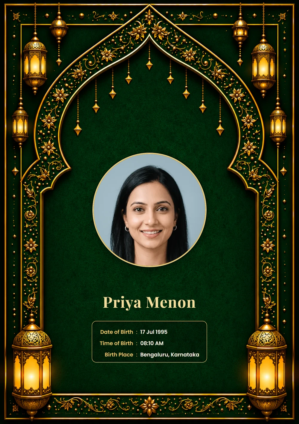 Royal Green biodata template